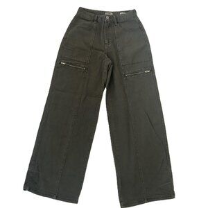 Forever 21 Army Green Wide Leg Jeans Size 25